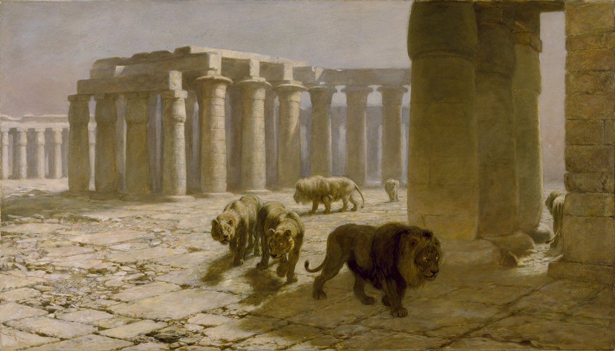Syrië, De nachtwacht, 1880 door Briton Riviere