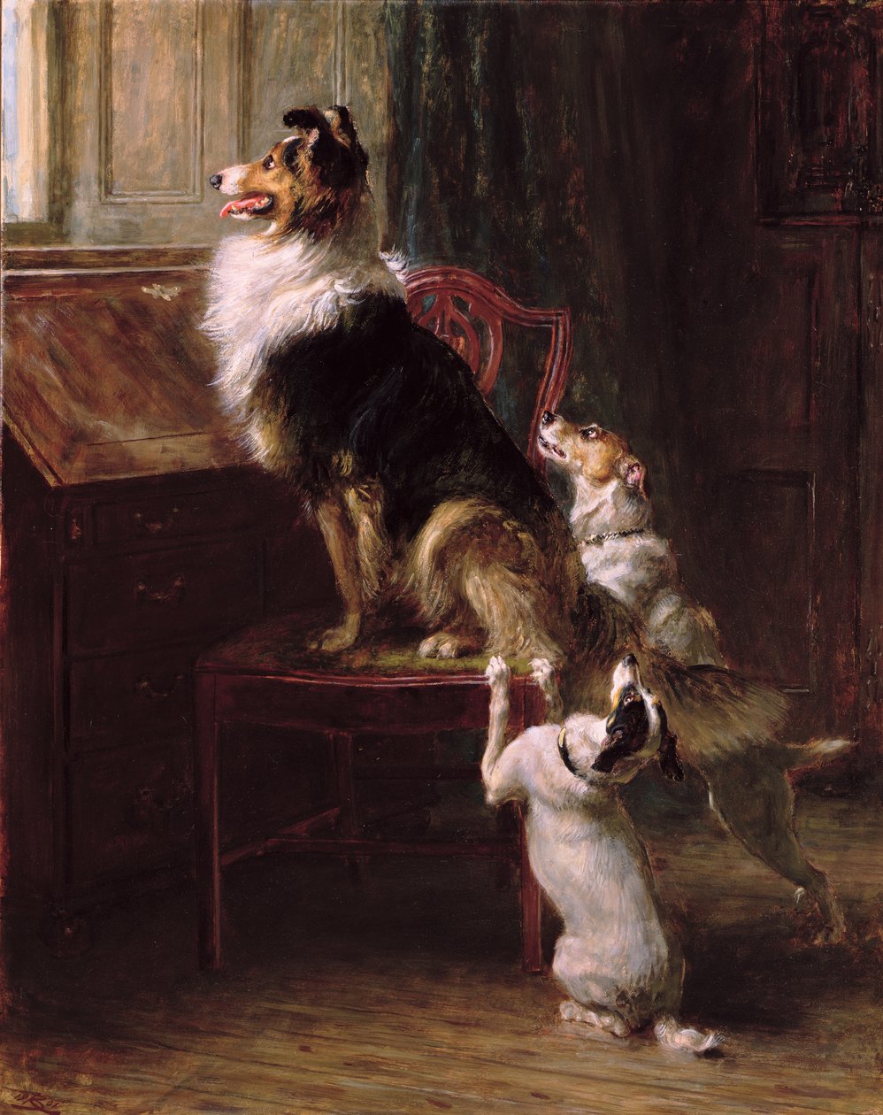 Een gereserveerde stoel door Briton Riviere