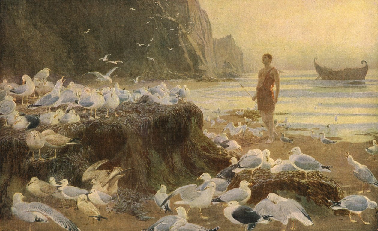 Een Oude Wereld Zwerver door Briton Riviere
