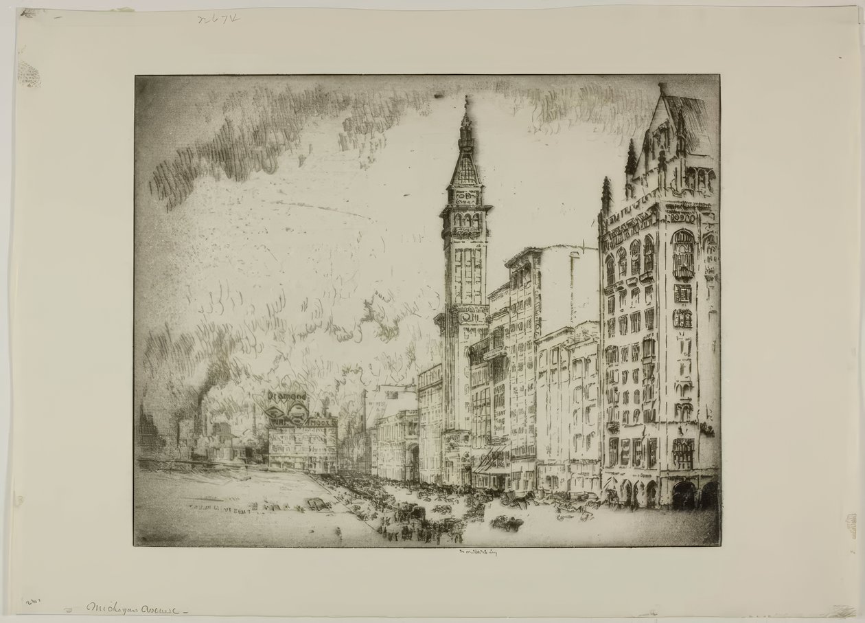 Chicago - Michigan Avenue door Bror Julius Olsson Nordfeldt