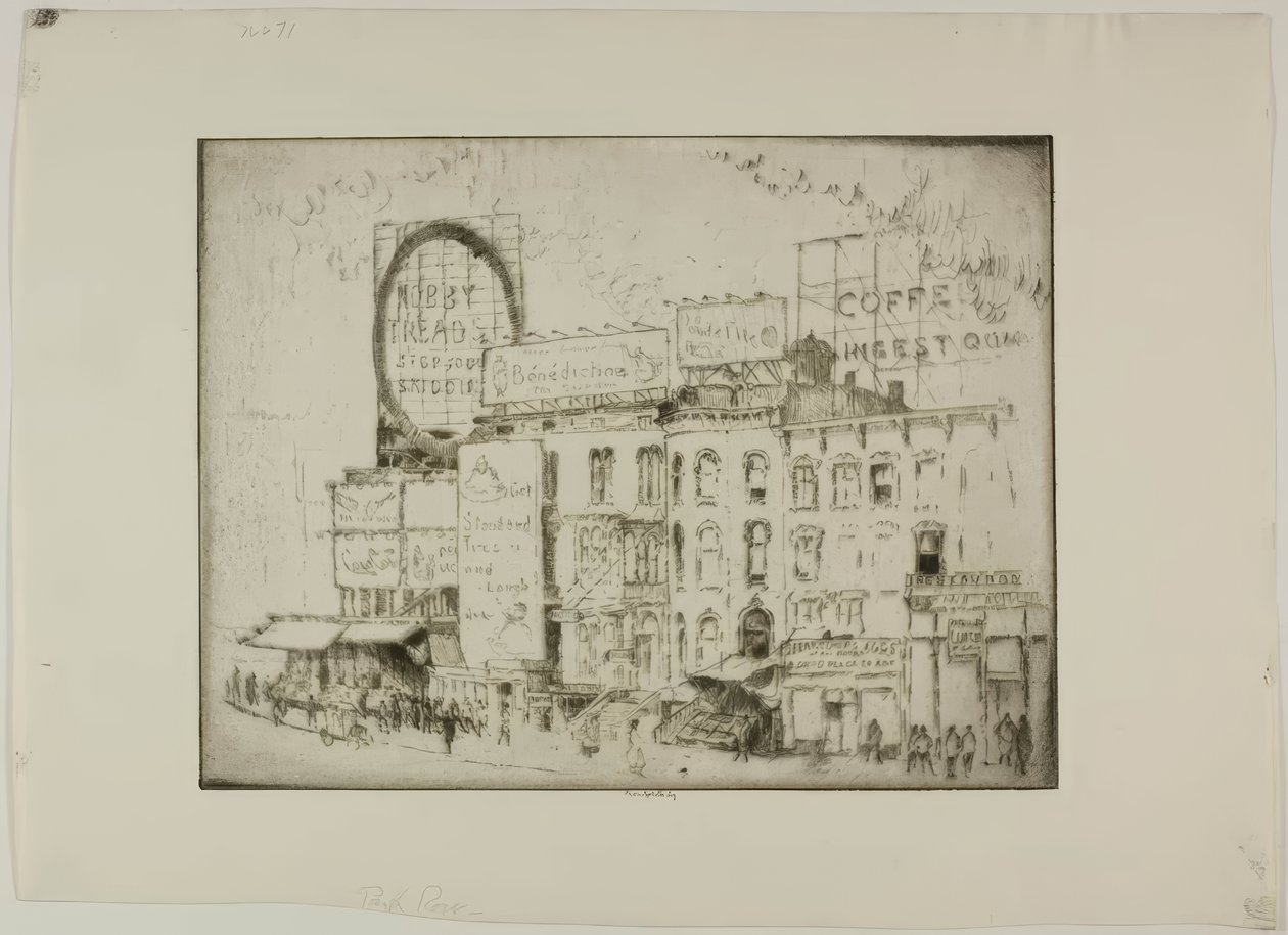 Chicago - Park Row door Bror Julius Olsson Nordfeldt