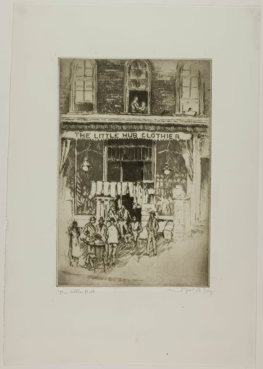 Chicago - The Little Hub, South Clark en Harrison Sts door Bror Julius Olsson Nordfeldt