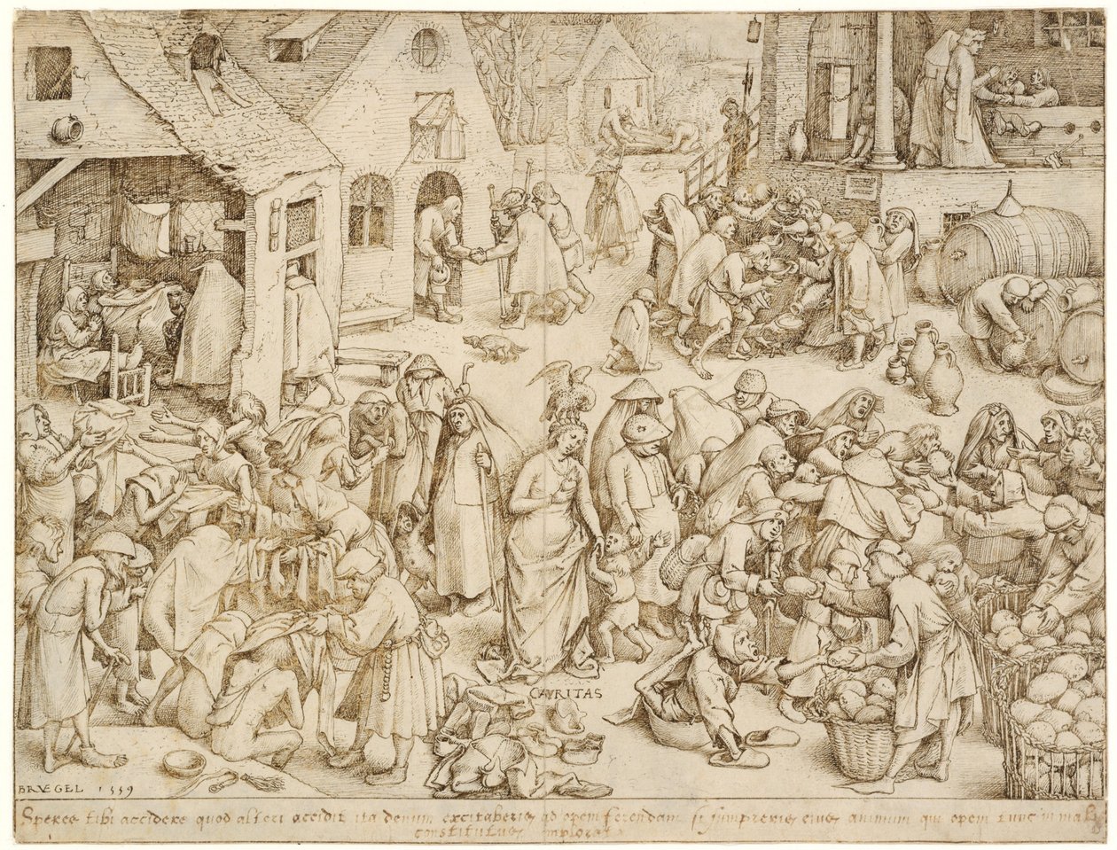 Caritas Liefdadigheid, 1559 door Bruegel