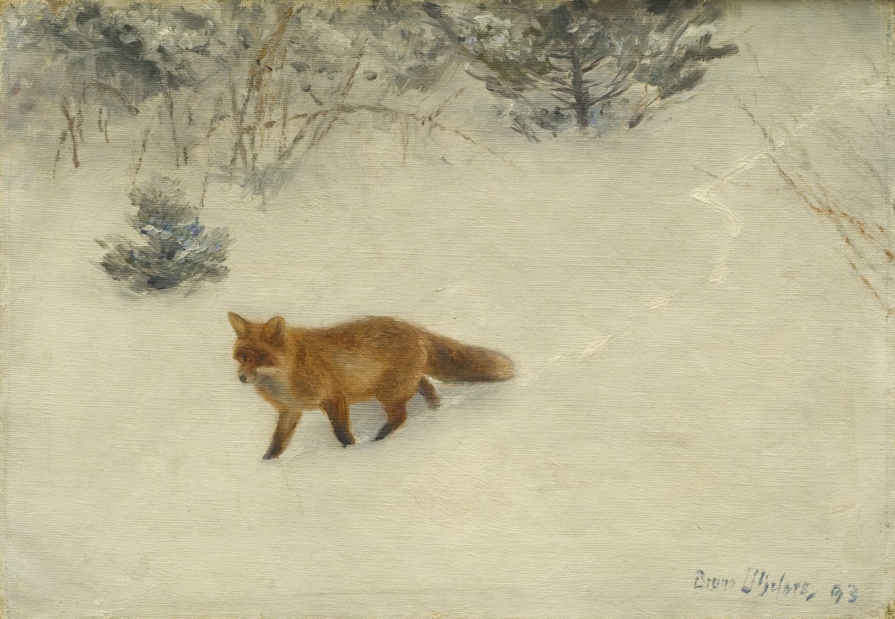 De vos, 1893 door Bruno Andreas Liljefors