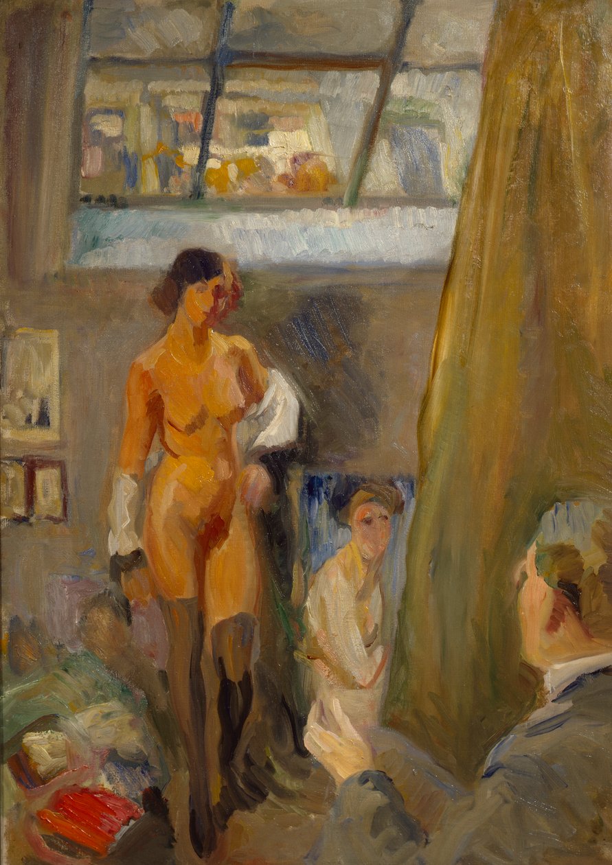 Het model, studio in Tollbo straat 30 door Brynjulf Larsson