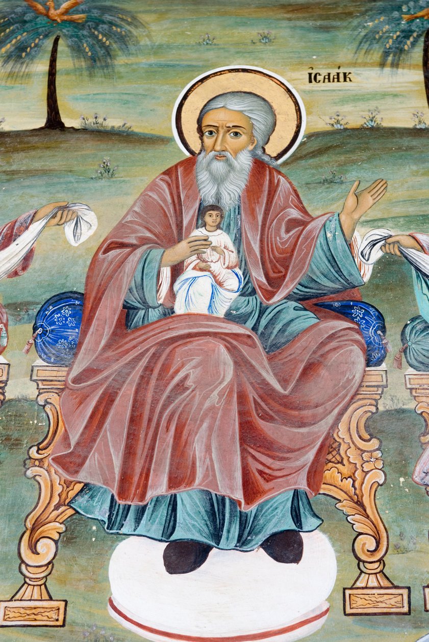 Bulgarije, Rila-klooster, fresco in de kerk van de Geboorte van de Maagd door Bulgarian School