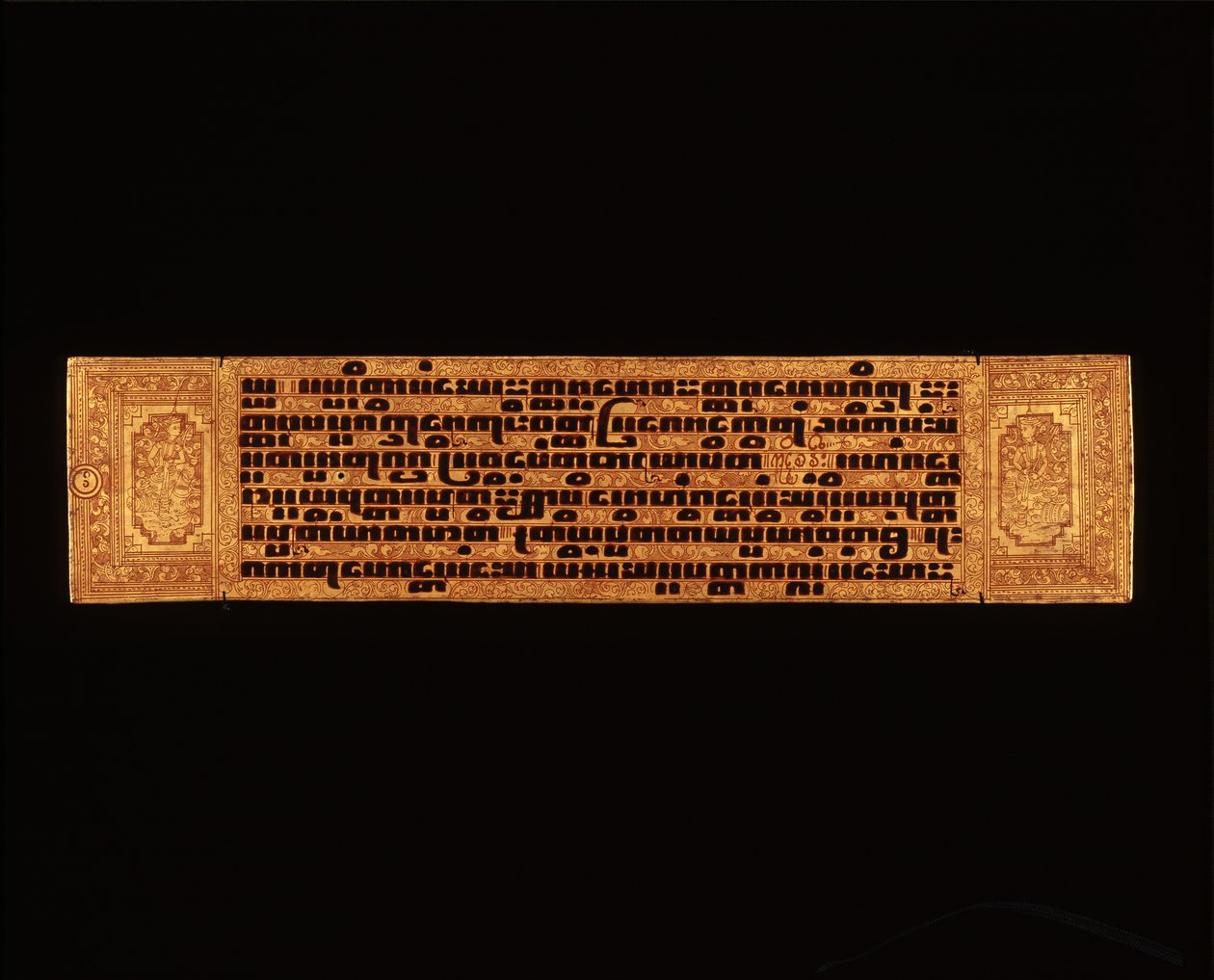 Pagina uit een Birmees boeddhistisch manuscript door Burmese School