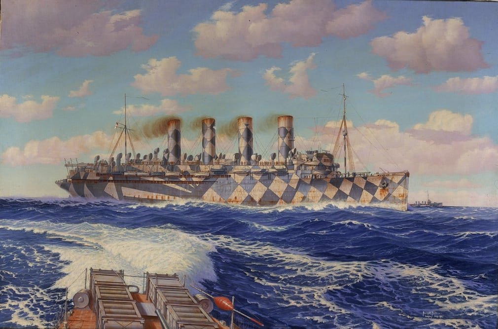 Mauretania in camouflageverf door Burnell Poole