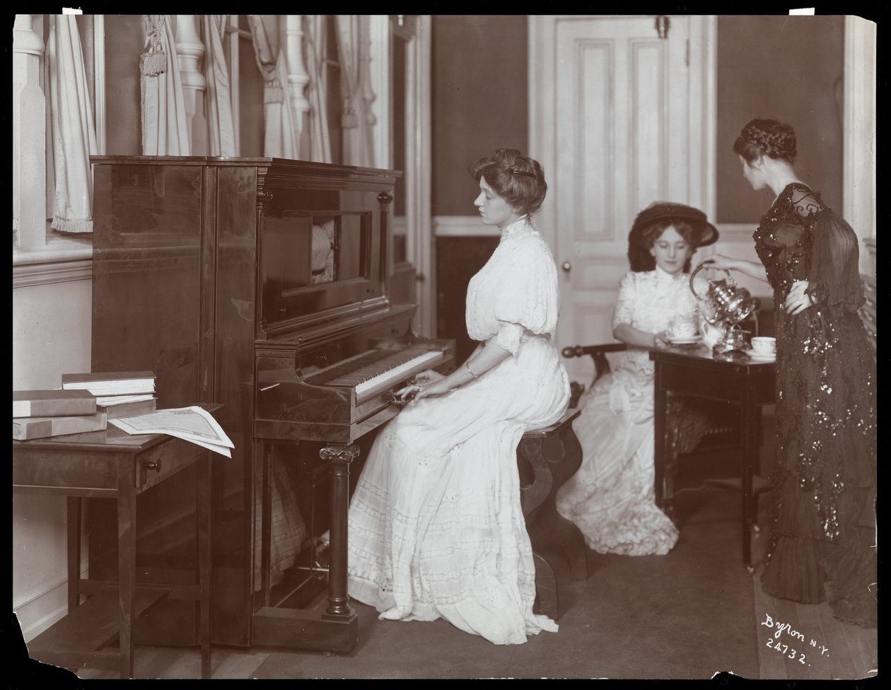 Speler pianorecital, New York, 1907 door Byron Company