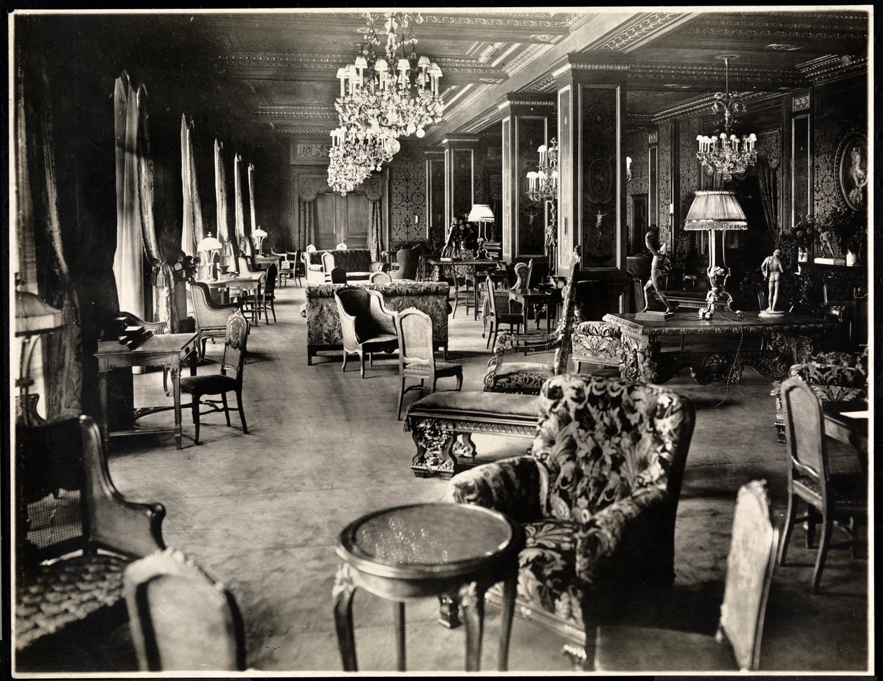 Lounge in het Hotel Knickerbocker, 1906 door Byron Company