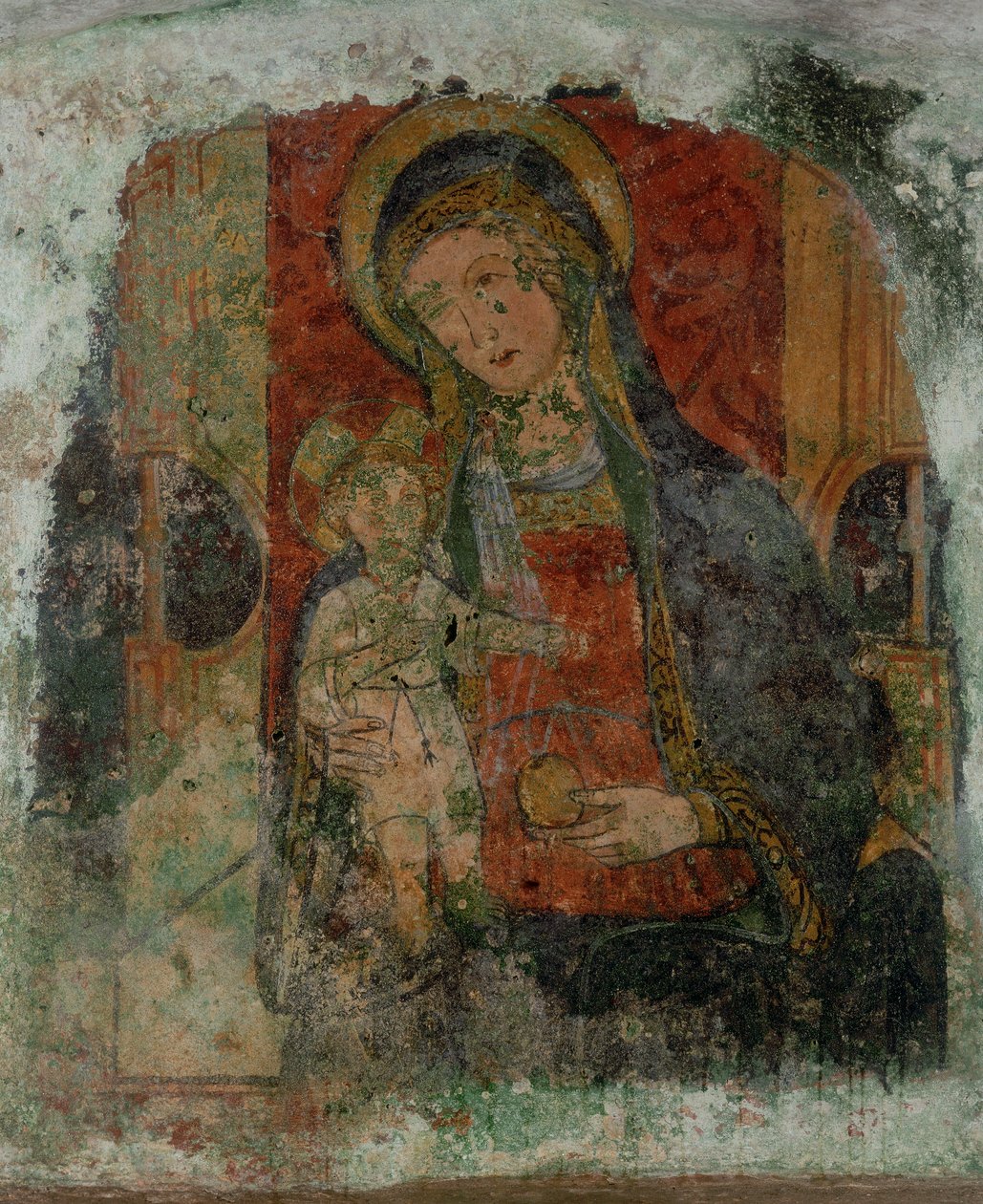 Madonna en Kind door Byzantine School