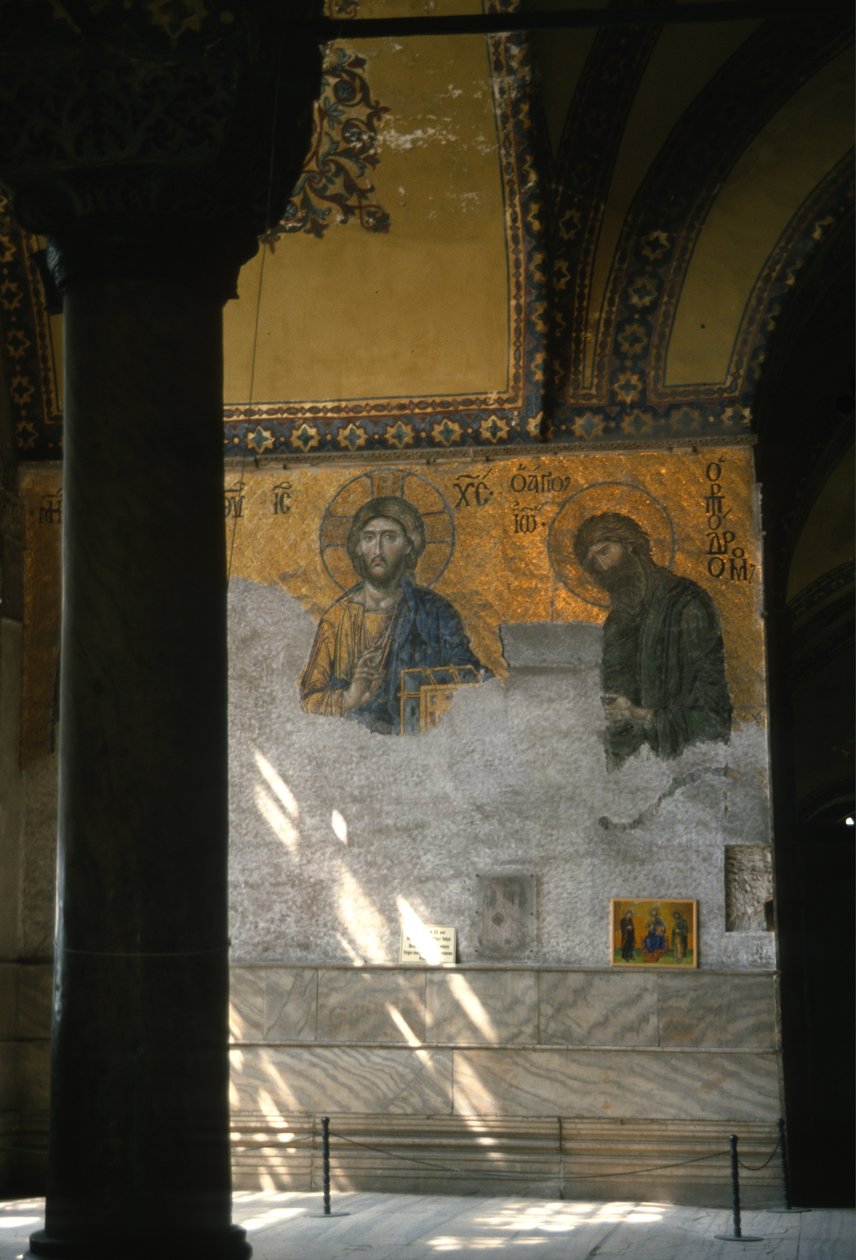 Christus en Johannes de Doper in Hagia Sophia door Byzantine
