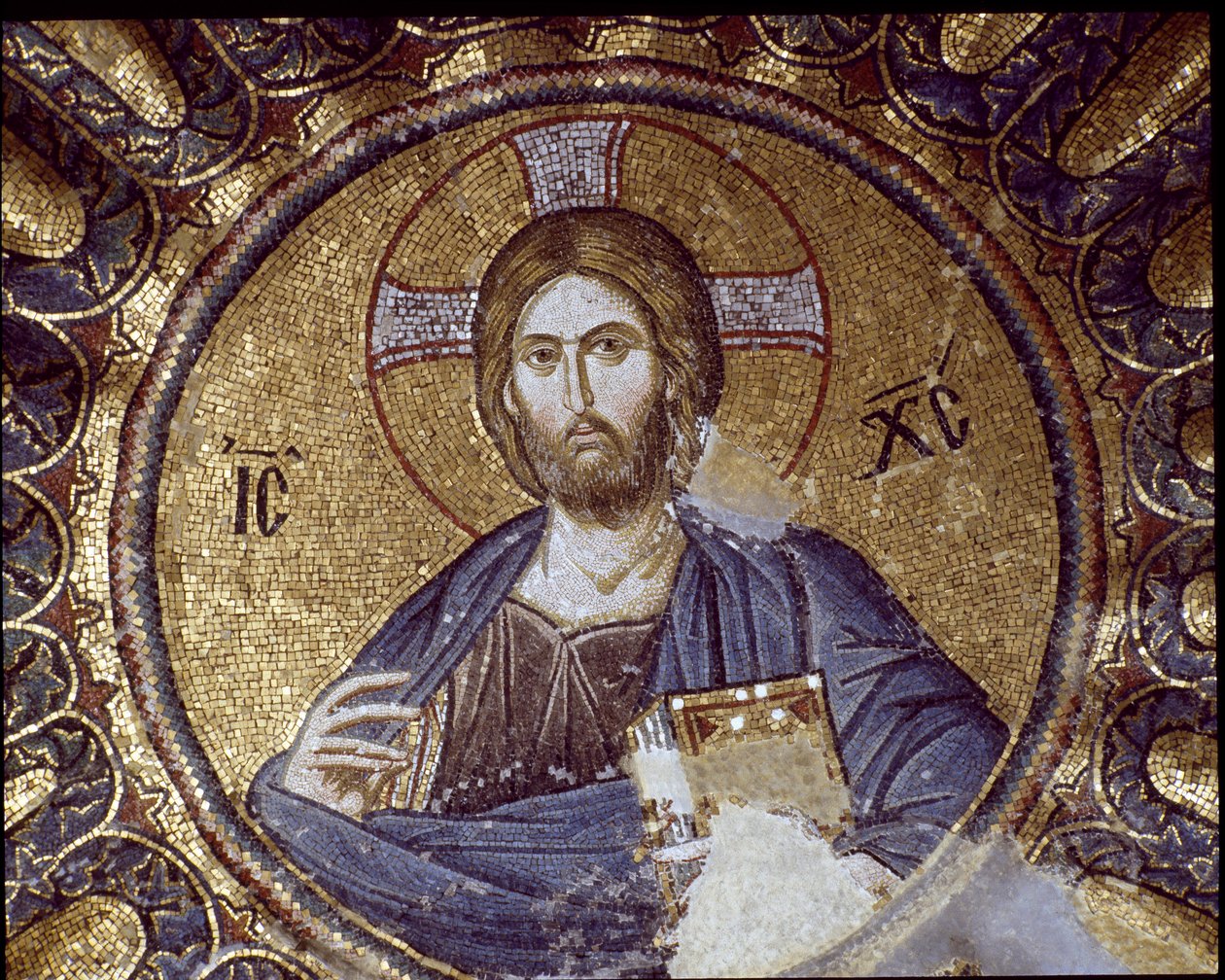 Christus Pantocrator (mozaïek) door Byzantine