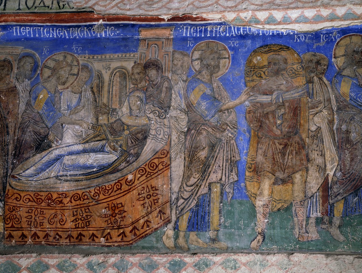 Genezing van de schoonmoeder van Simon Petrus en verlamde man door Byzantine