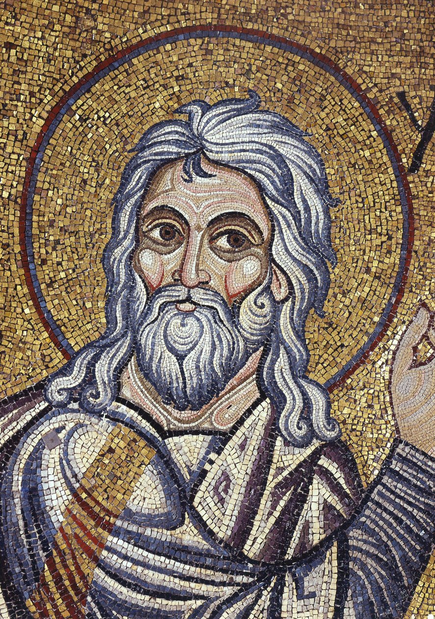 De Profeet Jesaja (detail) van interieurmozaïeken in de Basiliek van San Marco, 12e eeuw door Byzantine Byzantine