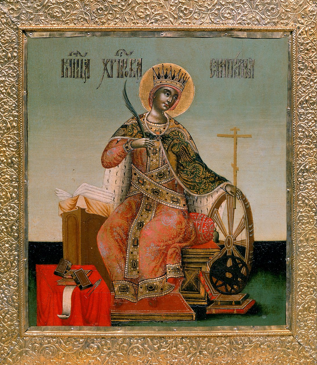 St. Catharina van Alexandrië door Byzantine School