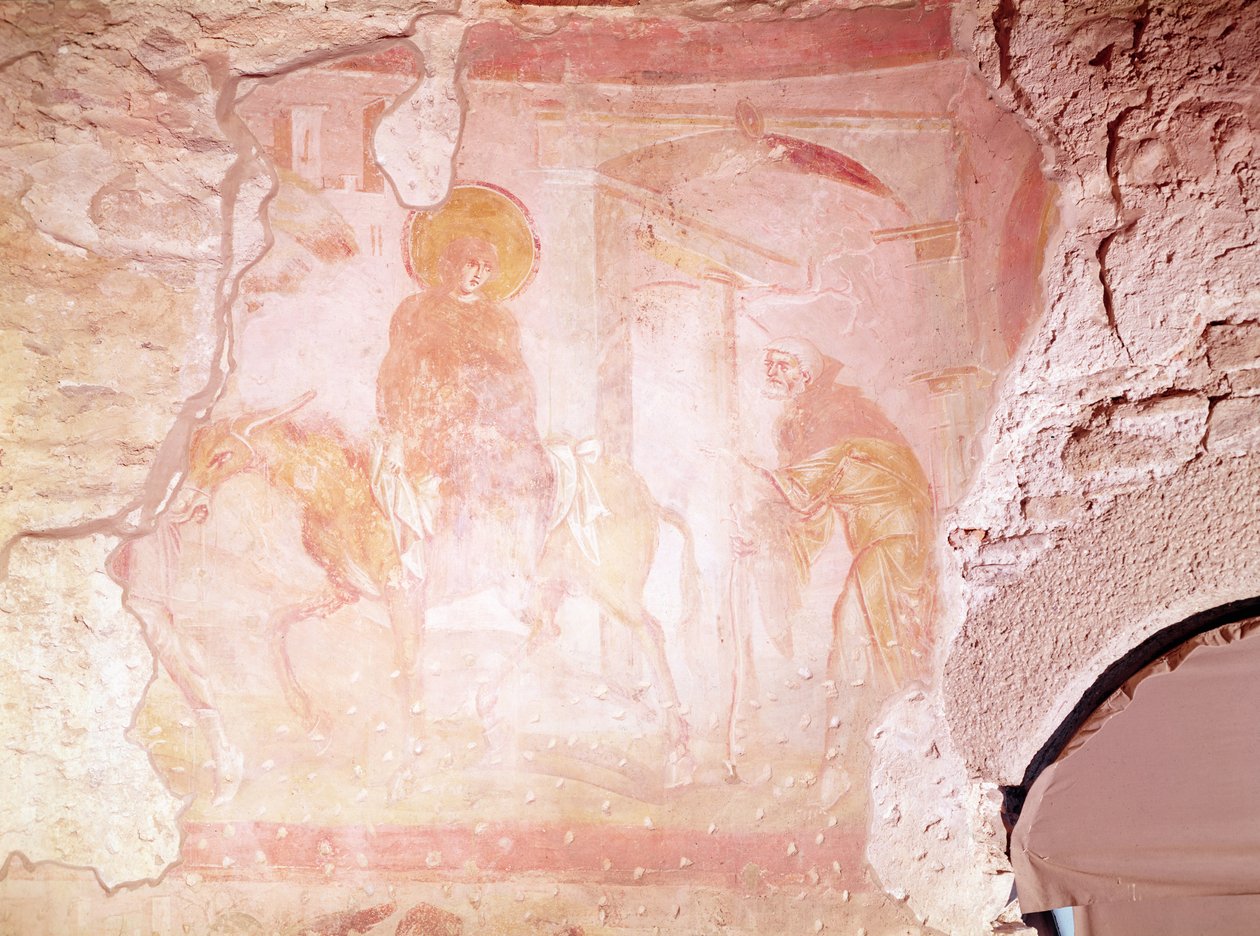 De Vlucht naar Egypte door Byzantine School