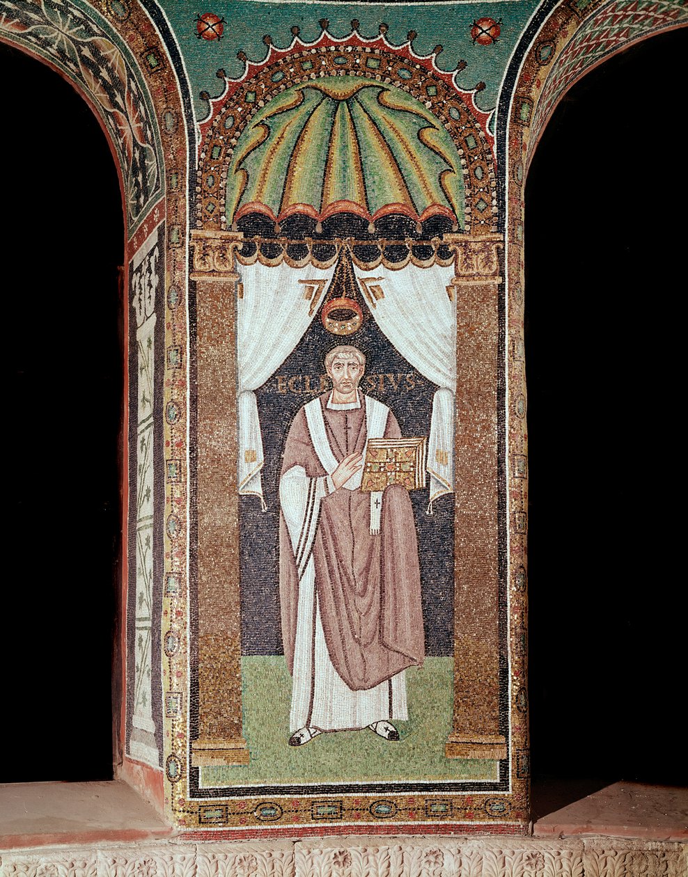 De bisschop ecclesia (Detail) door Byzantine School