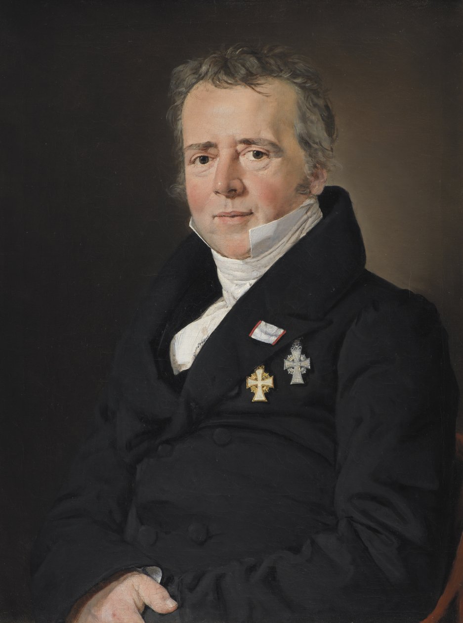 Portret van de Wetenschapper Hans Christian Ørsted door C.A. Jensen