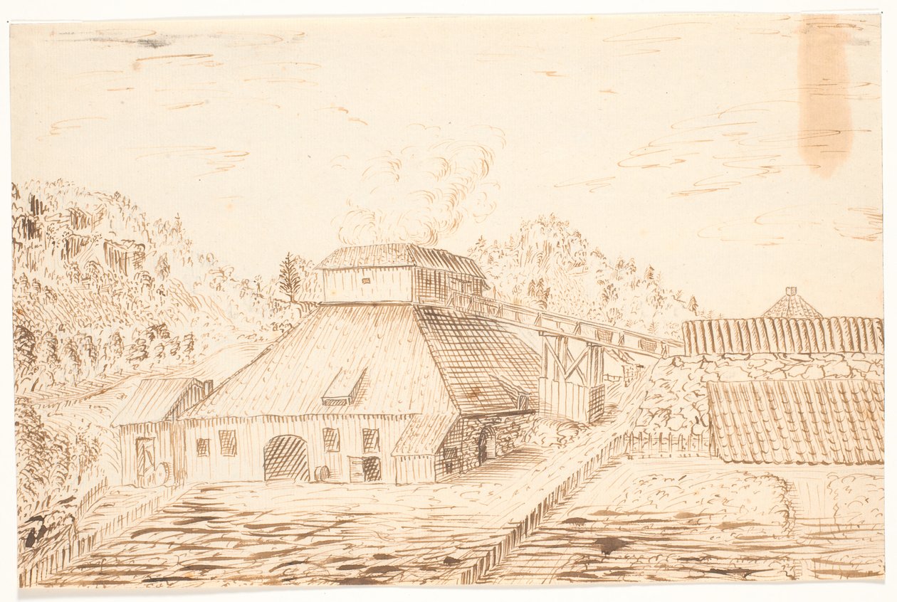 Bærums smelteoven door C.A. Lorentzen