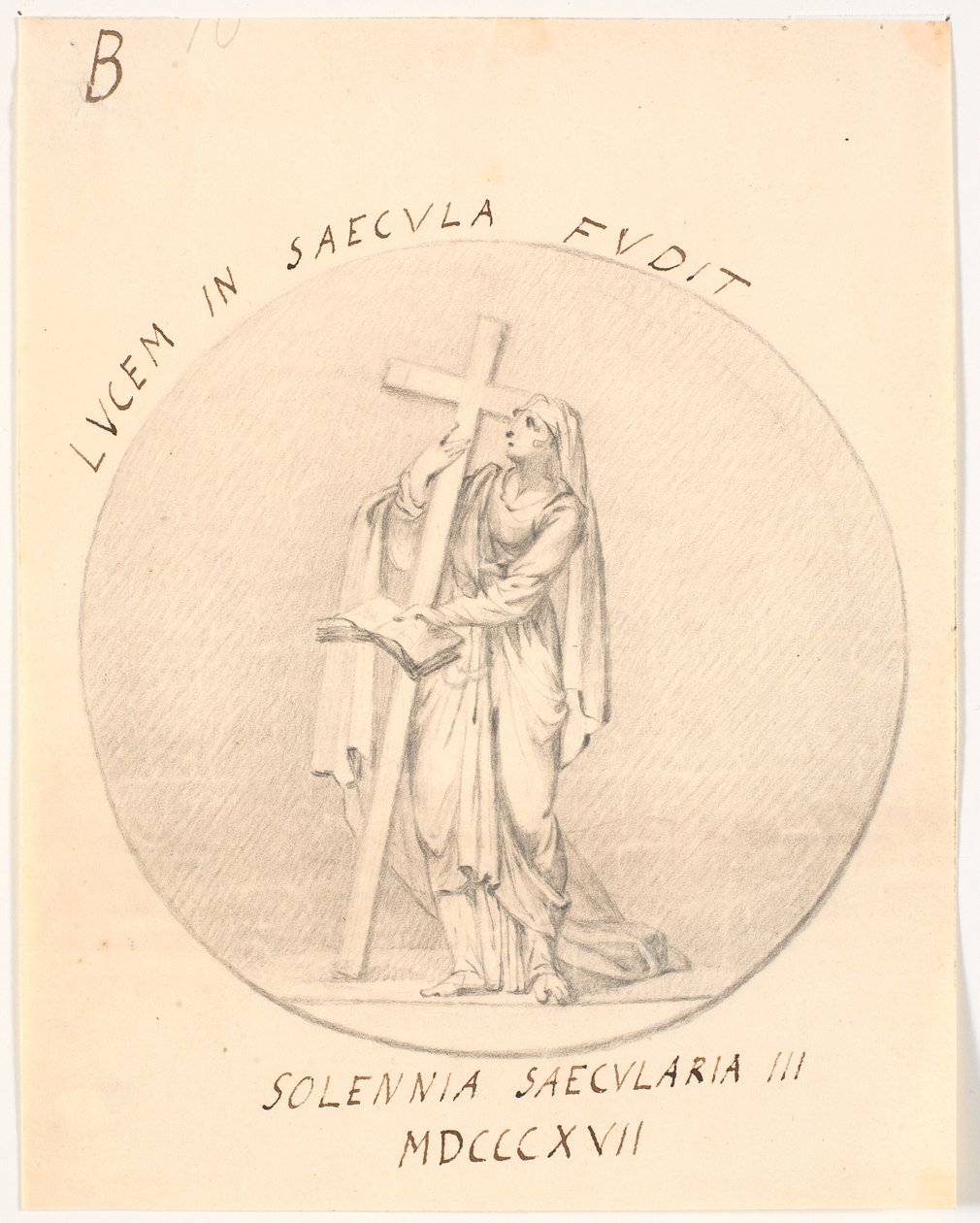 Medaille met allegorisch vrouwelijk figuur door C.A. Lorentzen