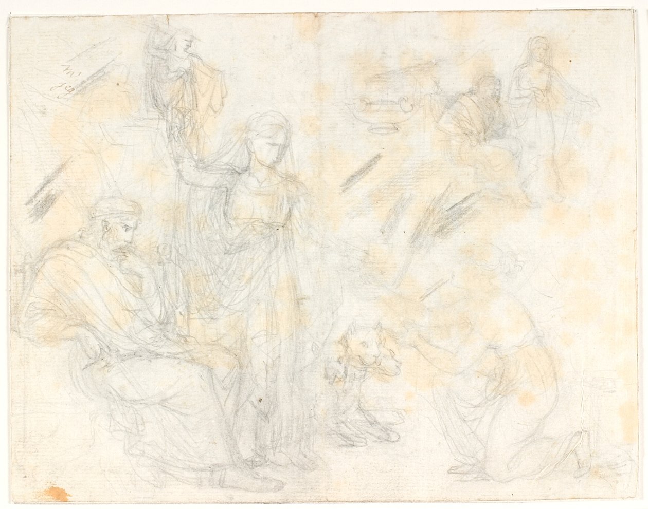 Psyche ontvangt de kruik van Proserpina door C.G. Kratzenstein Stub
