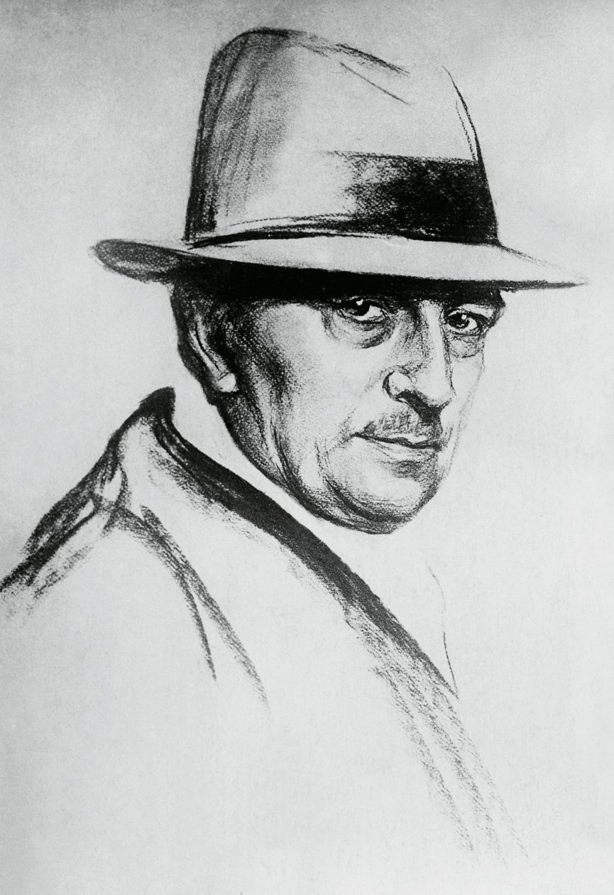 Portret van Dario Niccodemi (1874-1934), Italiaanse toneelschrijver en schrijver door J.B. and Brown J. Rowbotham