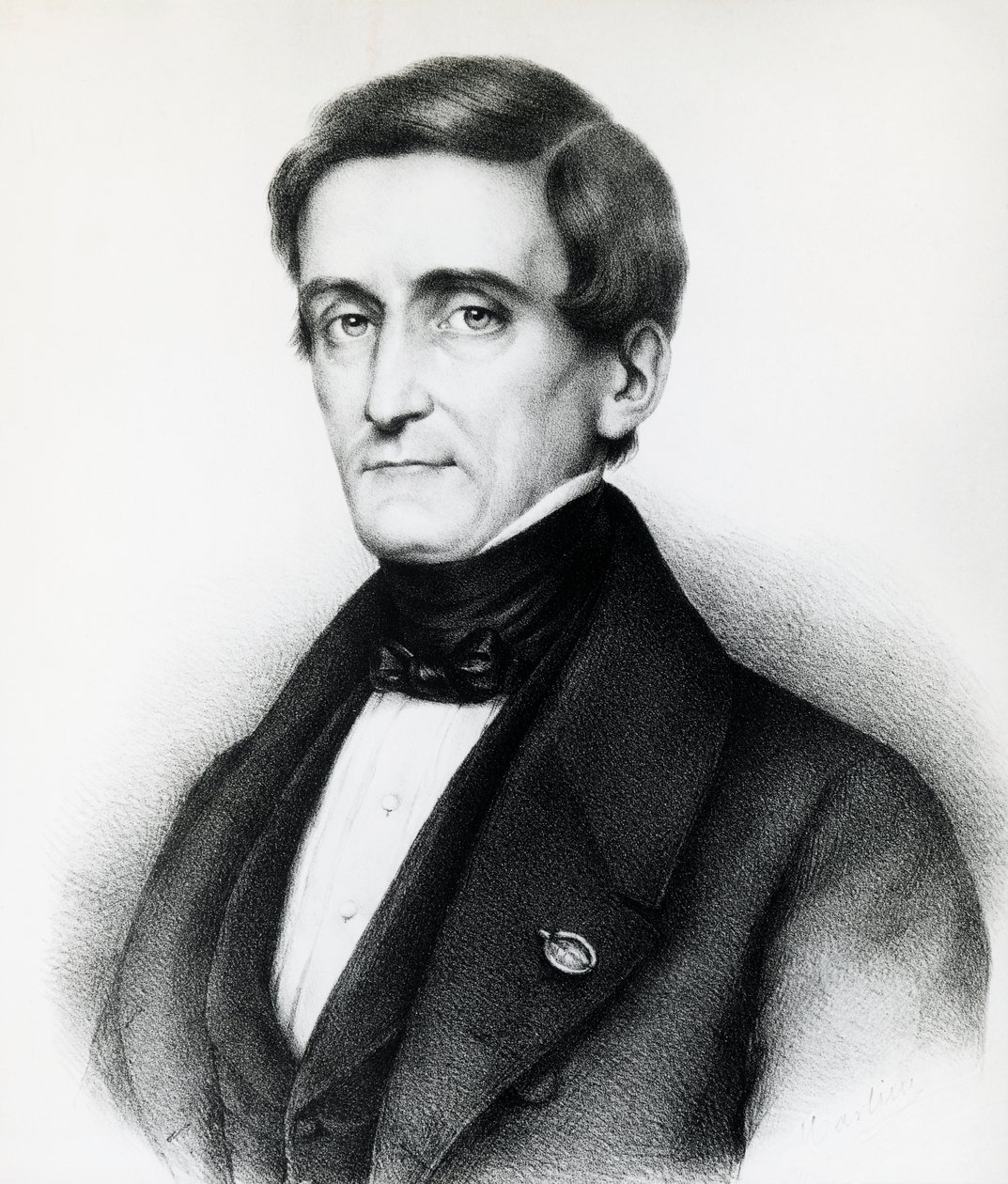 Portret van Pellegrino Rossi (1787-1848), Italiaanse jurist, lithografie door J.B. and Brown J. Rowbotham