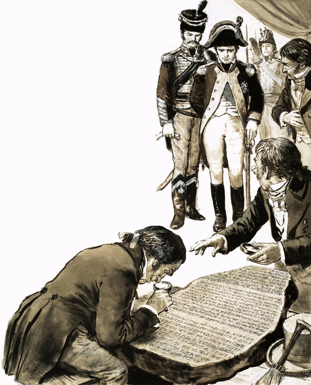 Napoleon haalde geleerden binnen om de geheimen van de oude talen van de Steen van Rosetta op te lossen door C.L. Doughty