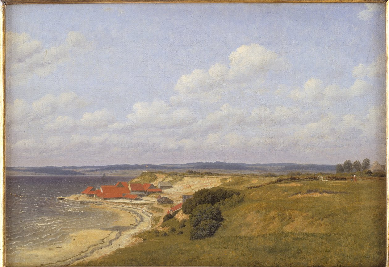 Renbjærg Tegelwerken bij Flensburg Fjord door Christoffer Wilhelm Eckersberg
