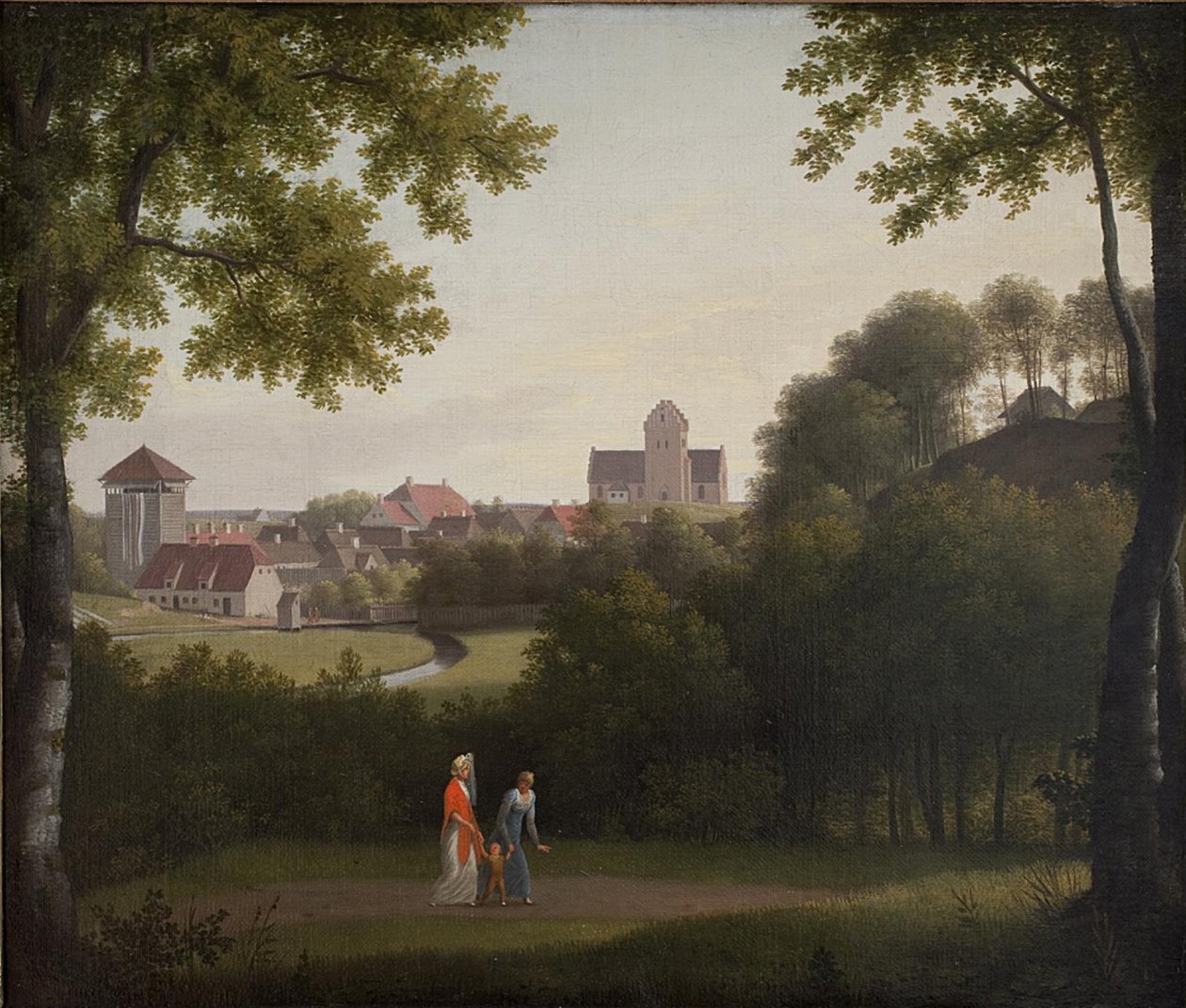 Uitzicht richting Lyngby door Christoffer Wilhelm Eckersberg