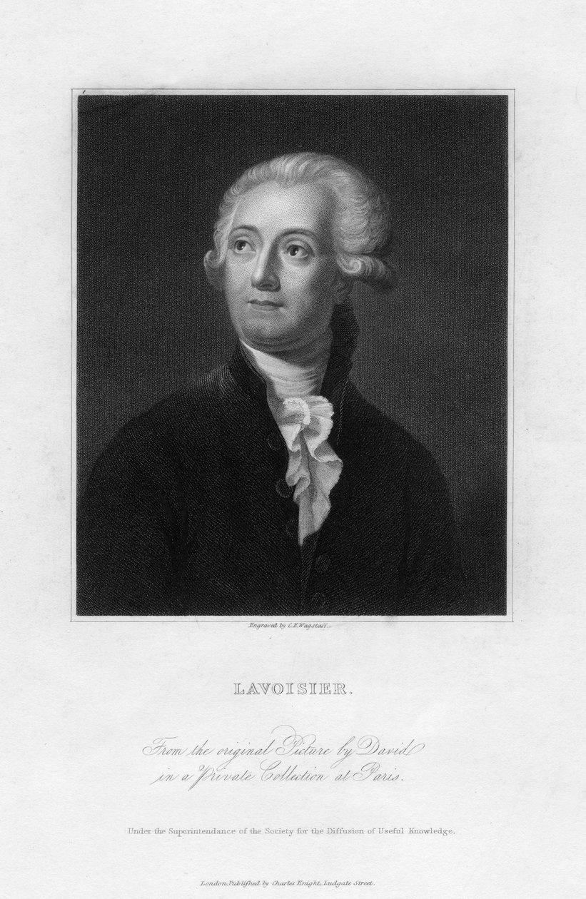 Antoine Lavoisier, 18e-eeuwse Franse chemicus, 19e eeuw door C. E. Wagstaff