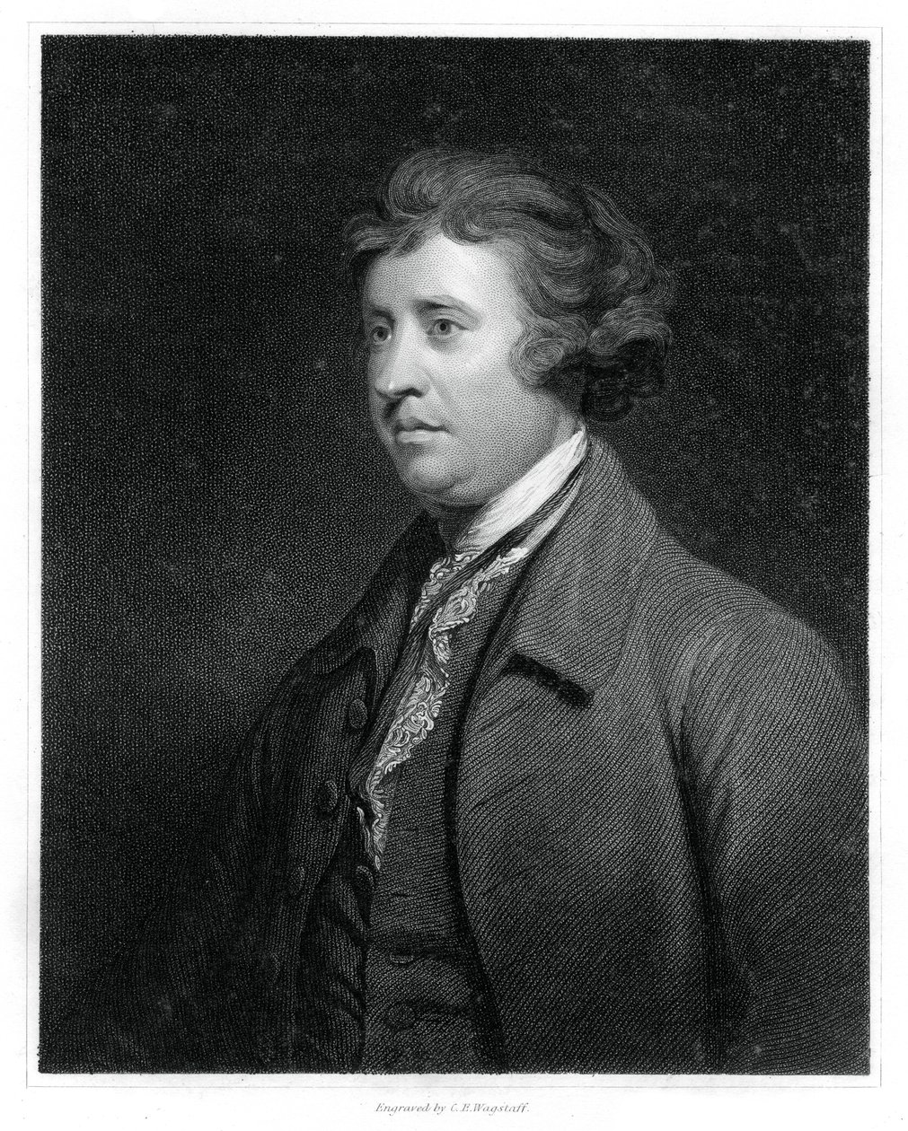 Edmund Burke, Anglo-Ierse staatsman, auteur, redenaar, politiek theoreticus en filosoof, 1834 door C. E. Wagstaff