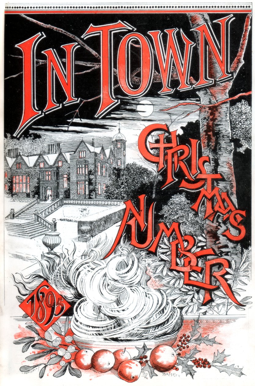 Vooromslag van het kerstnummer van In Town magazine, 1895 door C Hentschel