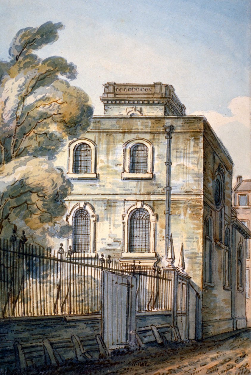Kerk van All Hallows the Great, Upper Thames Street, Londen, 1813 door C John M Whichelo