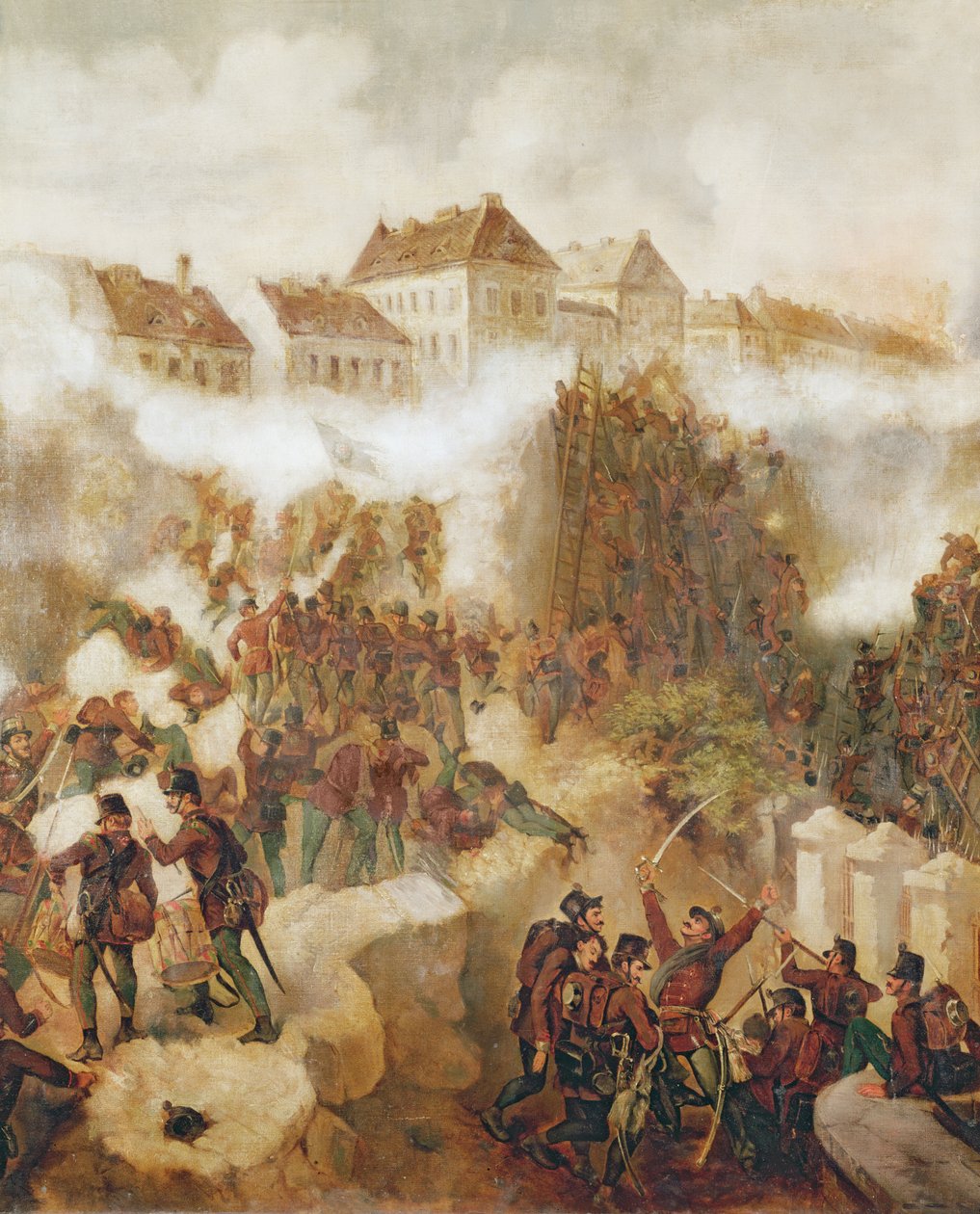 De Herovering van het Buda Fort door de Hongaarse Opstandelingen op 21 mei 1849 door C. Wemik