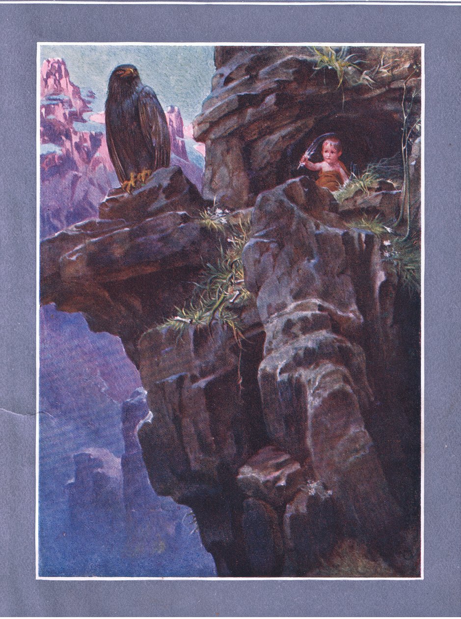 Midden in ontoegankelijke bergtoppen, uit Het Kind van de Lucht uitgegeven door Duckworth door C. Wilhelm