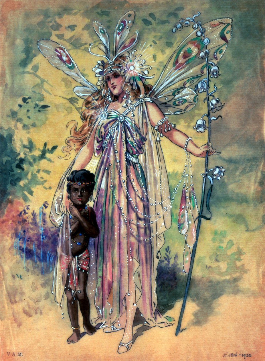 Titania, kostuumontwerp voor Een Midzomernachtsdroom, geproduceerd door R. Courtneidge in het Princes Theatre, Manchester door C. Wilhelm