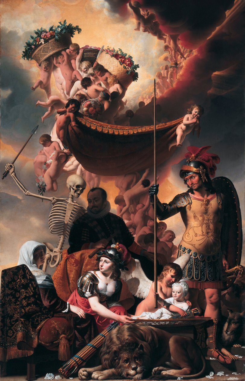 Allegorie op de geboorte van Frederik Hendrik van Oranje-Nassau door Caesar van Everdingen