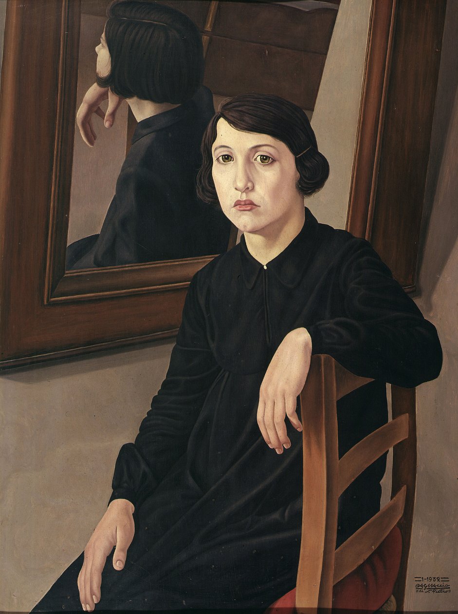 Meisje voor een Spiegel, 1932 door Cagnaccio di San Pietro
