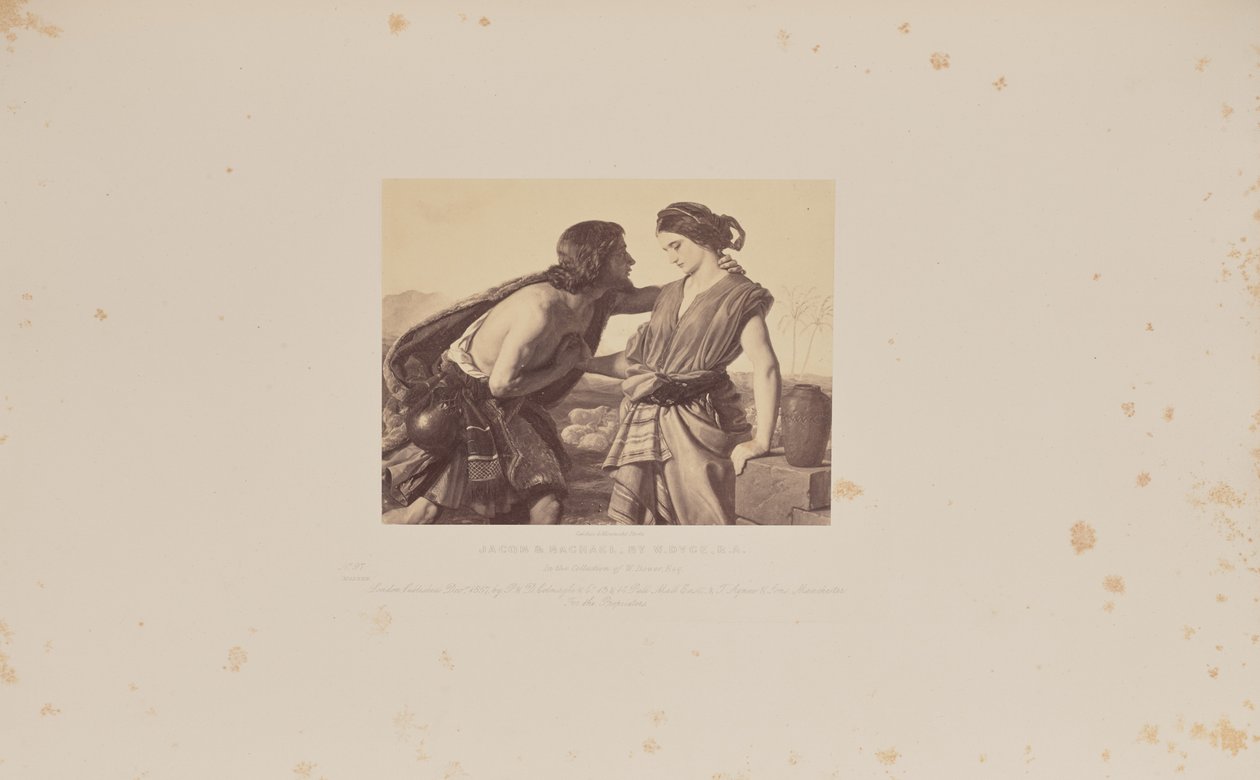 Jacob en Rachael, door W. Dyce, R.A. door Caldesi and Montecchi
