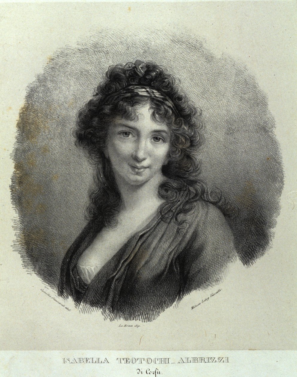 Portret van Isabella Teotochi Albrizzi door Camilla Guiscardi