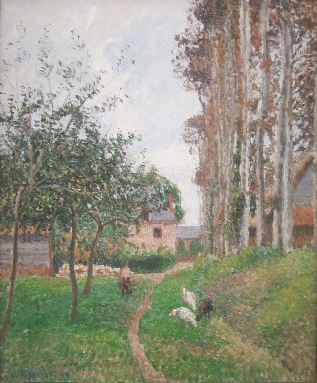 Grijze dag, Varengeville, Auberge du Manoir door Camille Jacob Pissarro