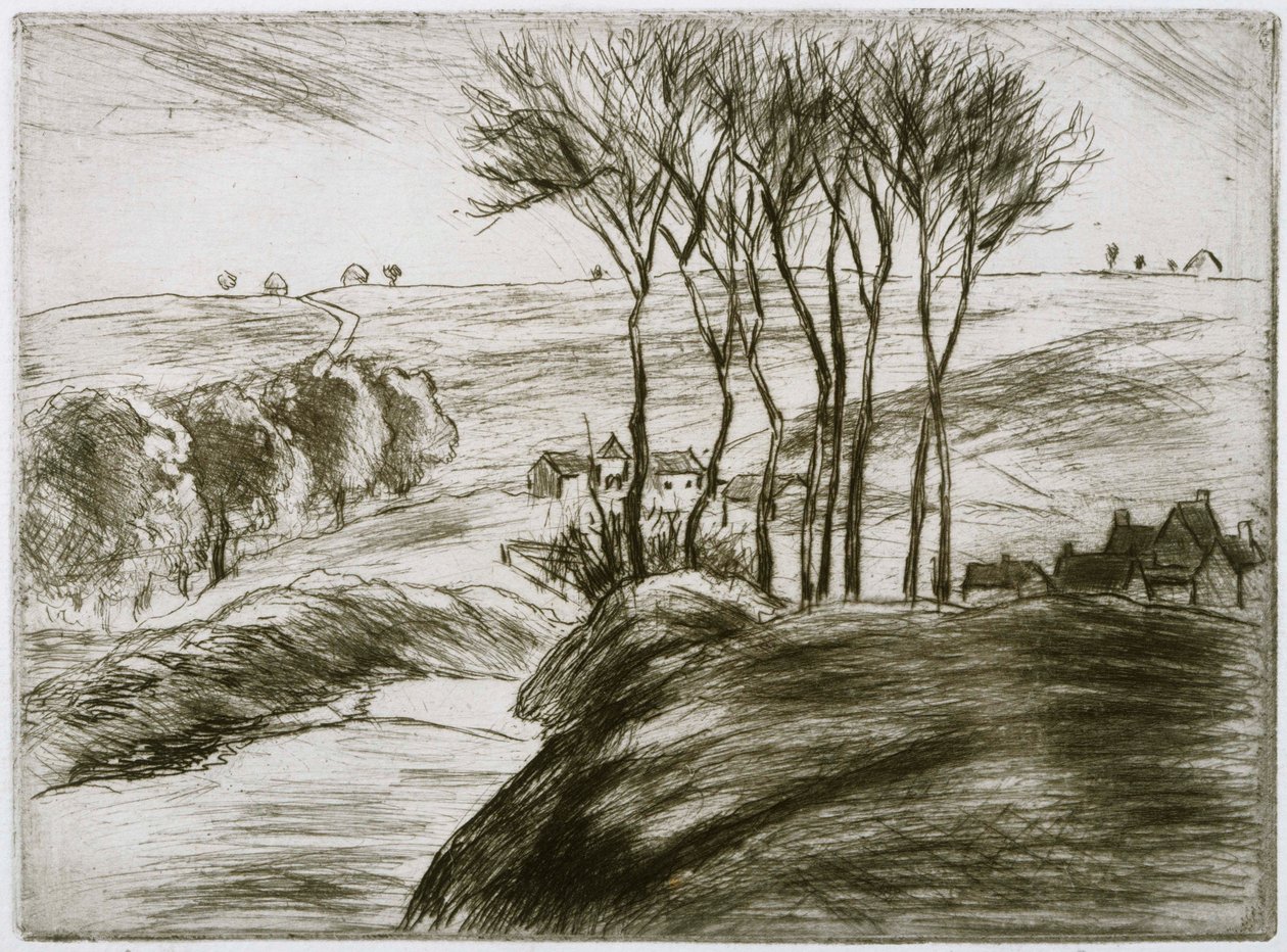 Landschap bij Osny door Camille Jacob Pissarro