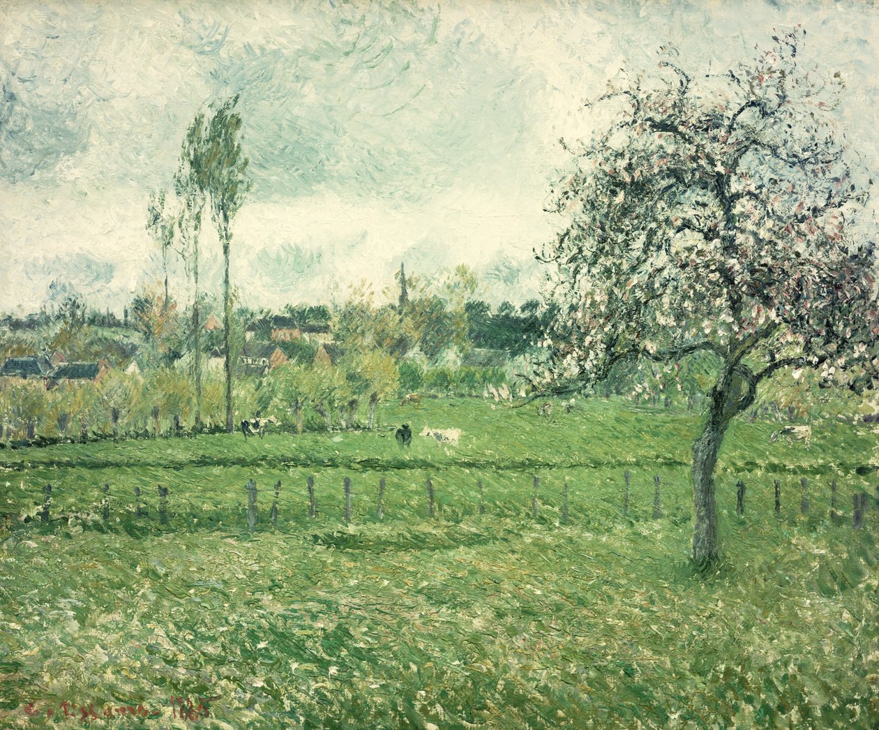 Weide bij Eragny, 1885 door Camille Jacob Pissarro