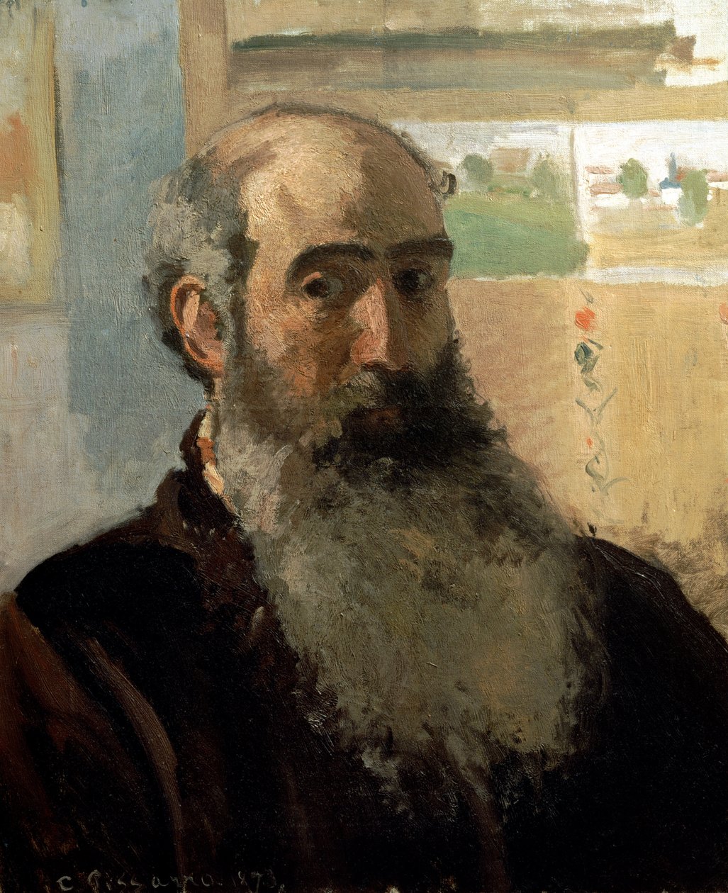 Zelfportret, 1873 door Camille Jacob Pissarro