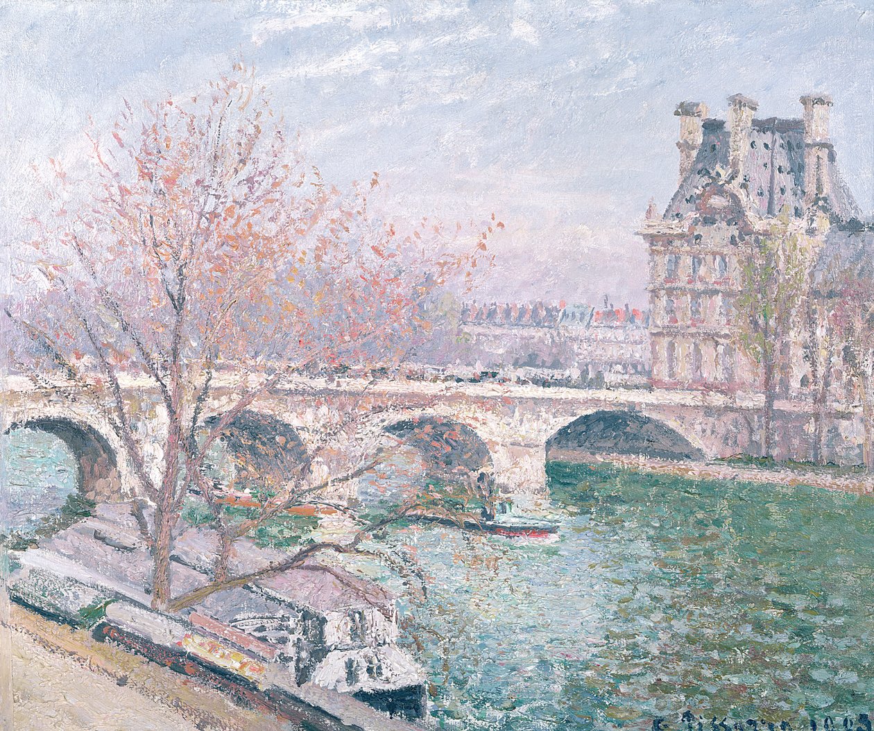 De Pont-Royal en het Pavillon de Flore, 1903 door Camille Jacob Pissarro