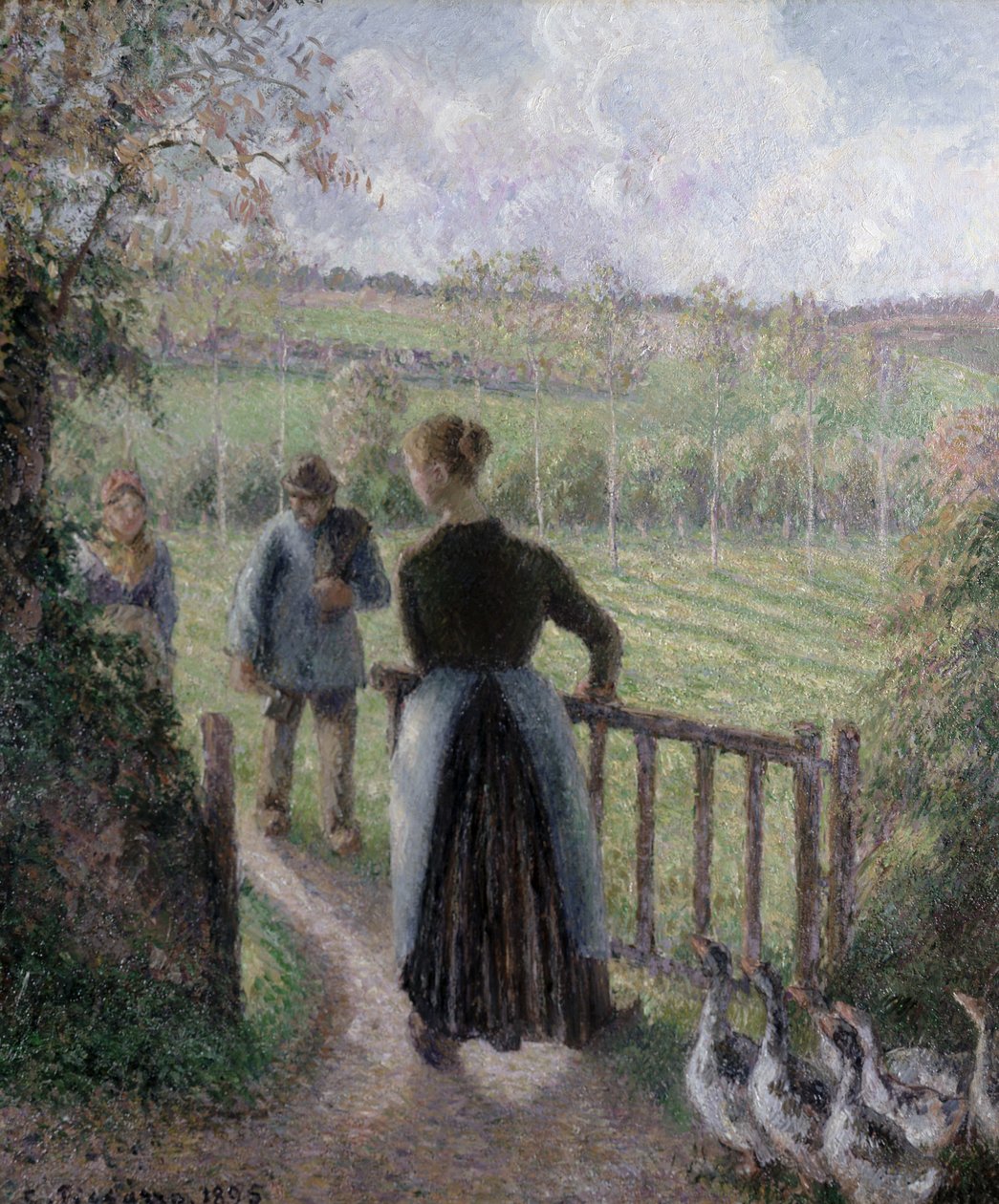 De Vrouw met de Ganzen, 1895 door Camille Jacob Pissarro