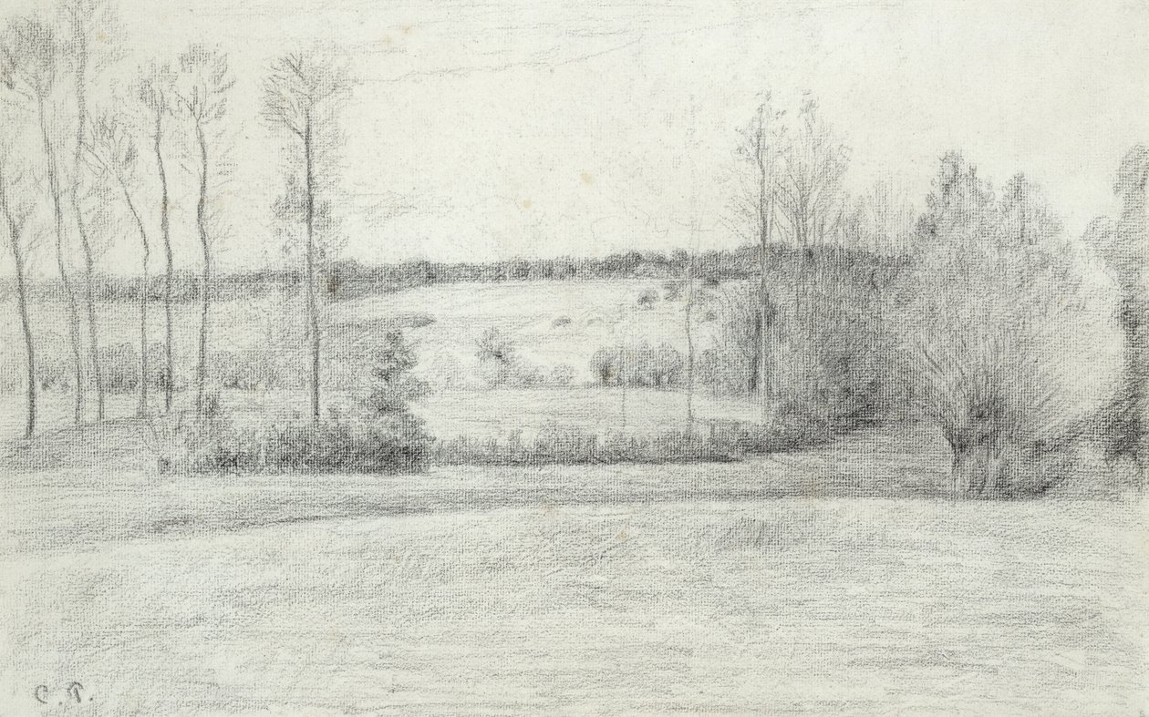 Landschap met Bomen, 1895-1900 door Camille Jacob Pissarro