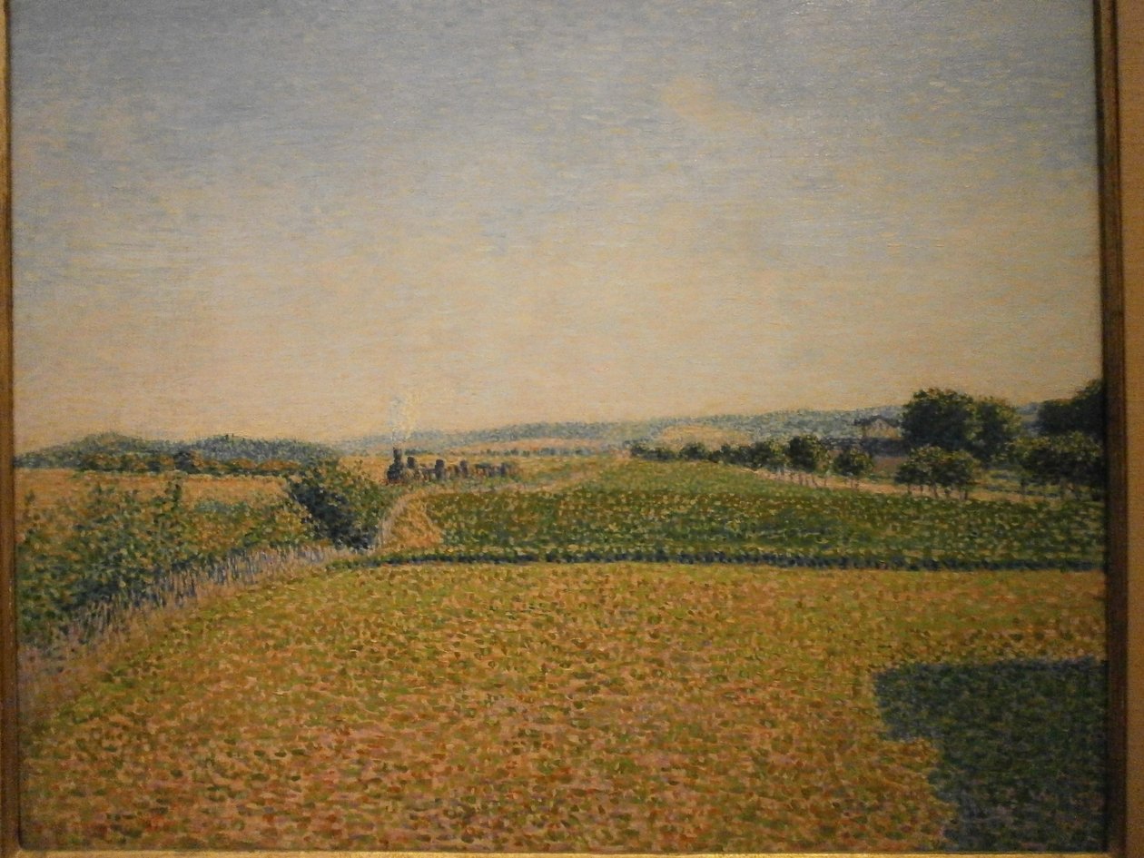 Spoorlijn naar Dieppe door Camille Jacob Pissarro